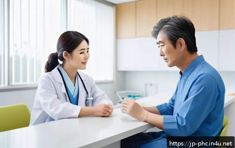 보건소 예방접종 일정 - A modern Japanese family at a bright, clean clinic reception area preparing for vaccinations in