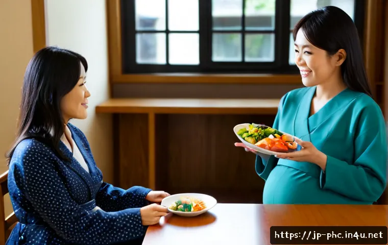 보건소에서의 임신부 영양 상담 - Photorealistic Japanese public health center consultation room, a friendly female nutritionist in mo...